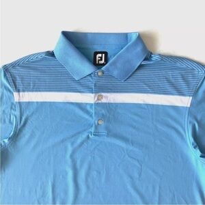 FootJoy FJ Performance Golf Polo Shirt Mens XL Blue Short Sleeve